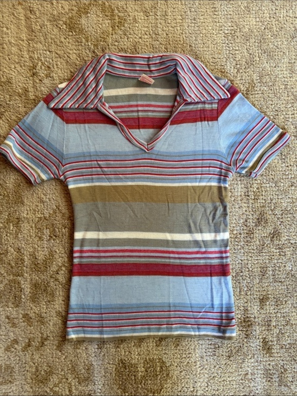 Vintage DITTOS striped collar t shirt